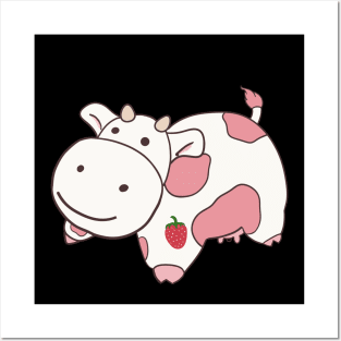 Strawberry cow Posters and Art